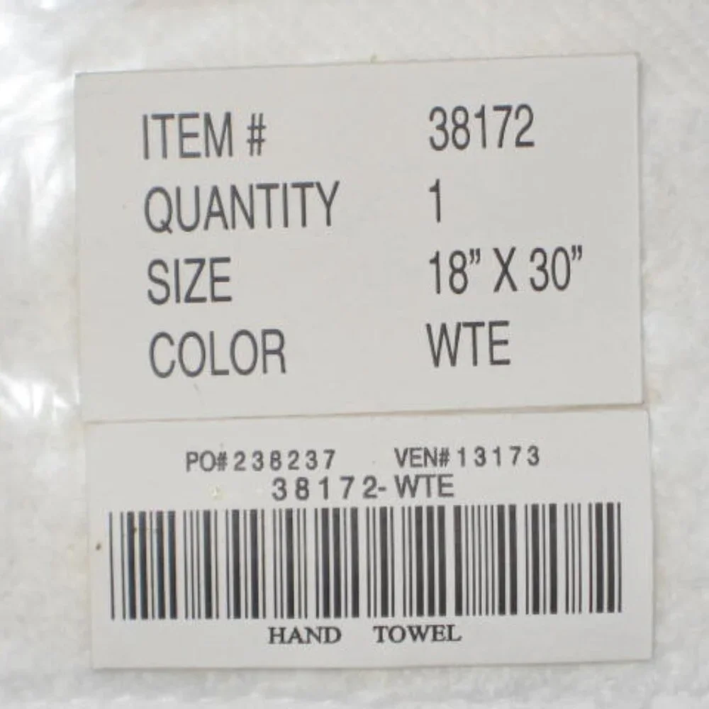 NWT Set of 2 Sundance Hand Towels White Original Package Cotton Made in Turkey